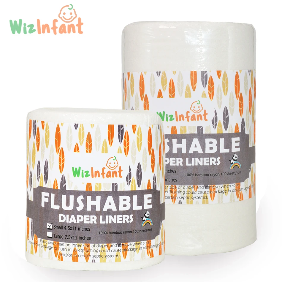 WizInfant Unscented Biodegradable Nappy Liners 100% Biodegradable & Flushable, Highly Absorbent,Breathable & Disposable