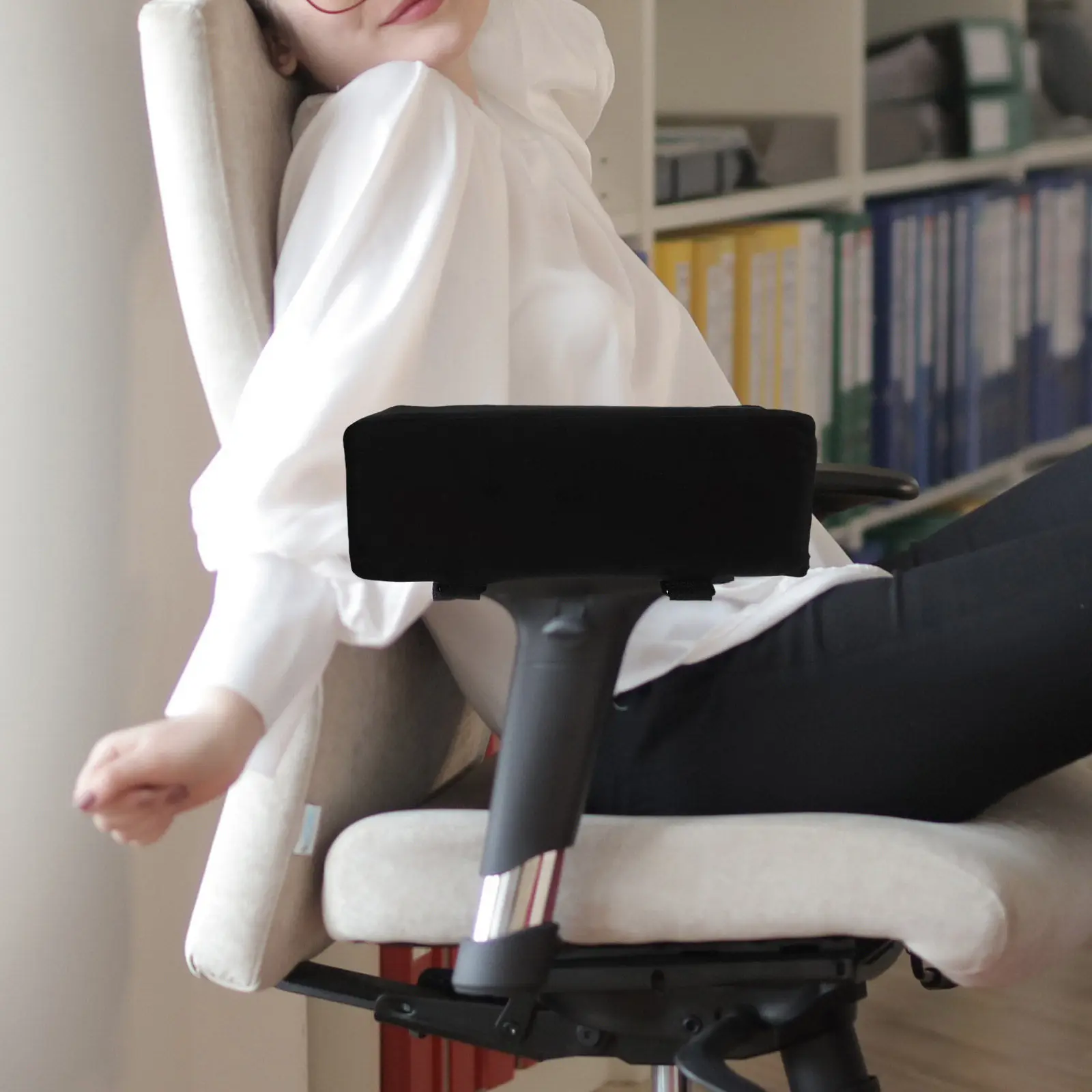 2pcs Memory Foam Armrest Pads Universal Office Chair Arm Rest Riser Replacement For Gaming Desk Chair Elbow Support Comfort