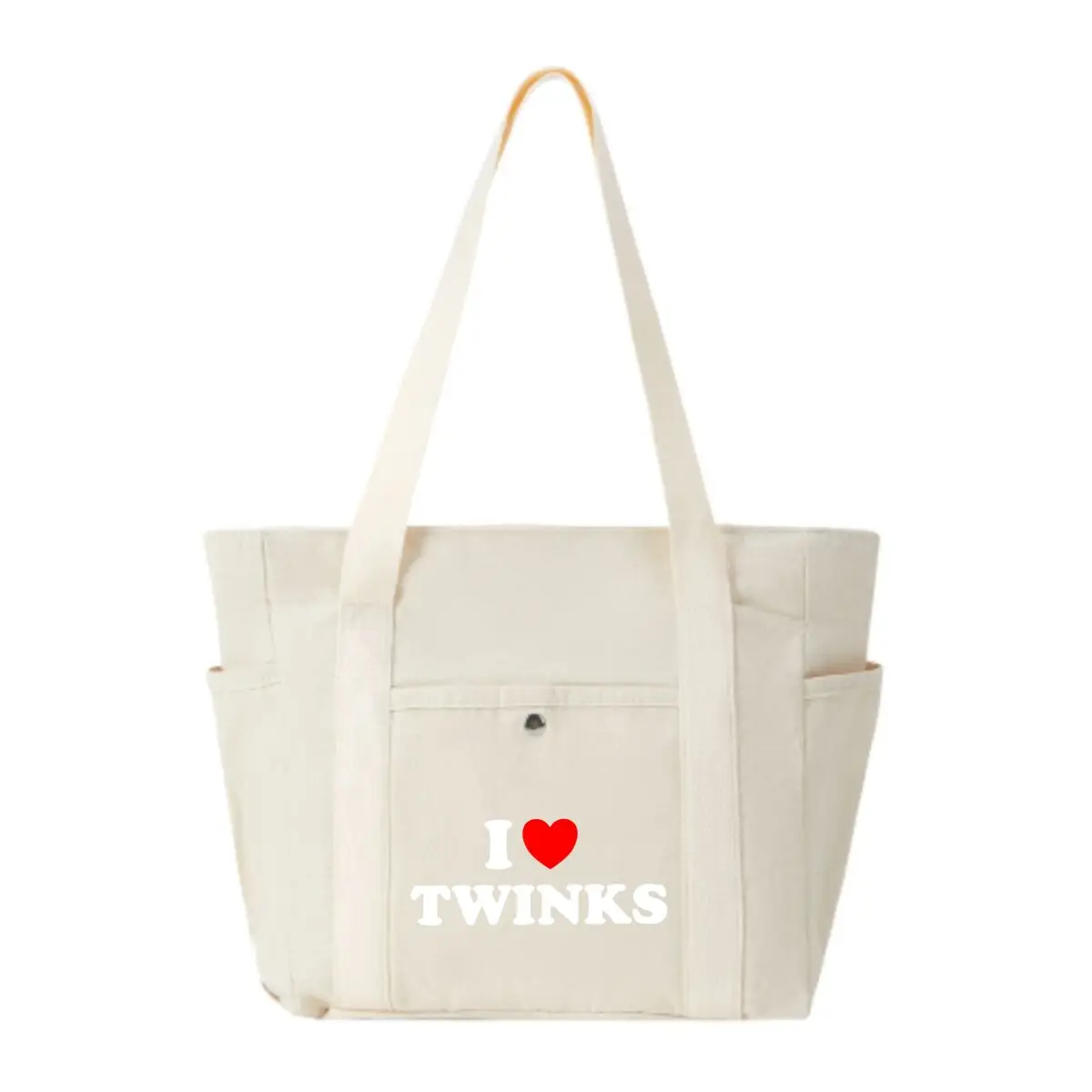 

I Love Twinks Text in Red Heart Frame Простая холщовая сумка Женская базовая сумка для покупок и поездок на работу