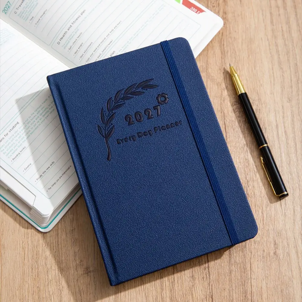 English 2027 Schedule Planner Notepad 12 Months Efficiency A5 Agenda Planning Notebook Thick Paper Wear-resistant