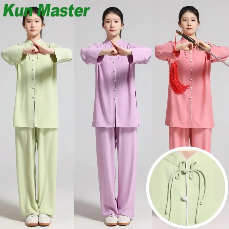 

Kun Master Kung Fu Uniform Martial Arts Tai Chi Clothing Wushu Costume for Women Drapey Fabric Chinese Traditional Clothes