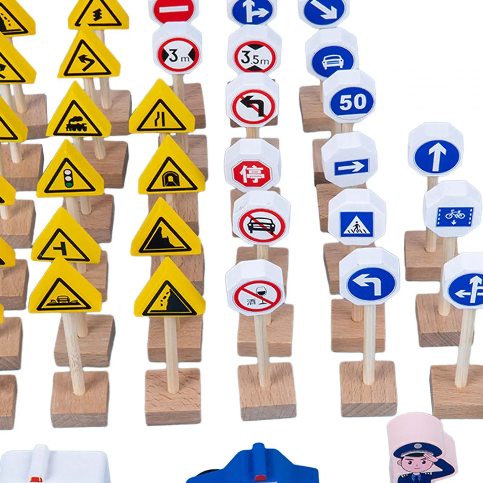 Kids Street Signs Small Toy Traffic Signs Model for Teaching Props Classroom