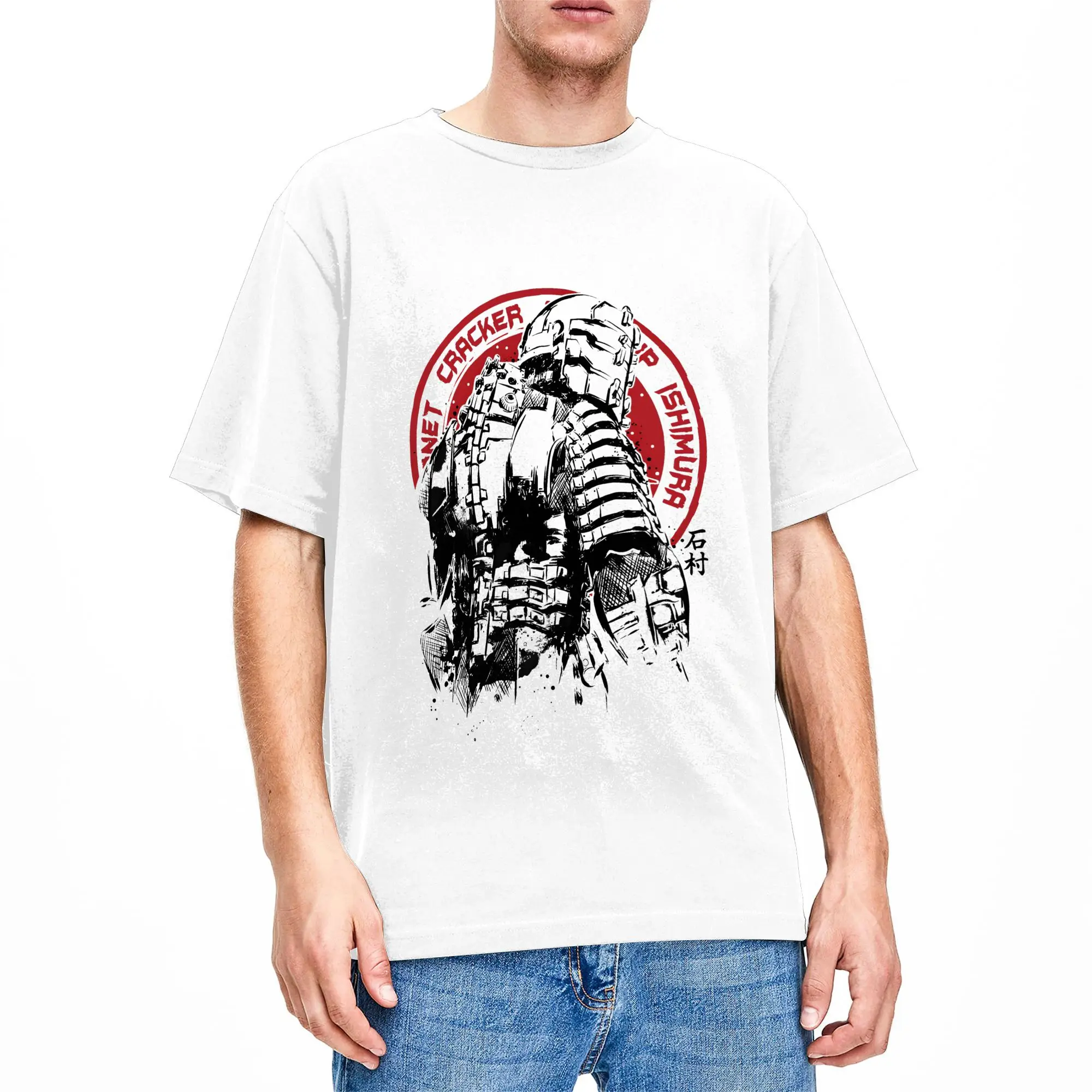 Isaac Clarke Dead Space  T-Shirt Men's Cotton Clothing Harajuku  O-neck Short Sleeve