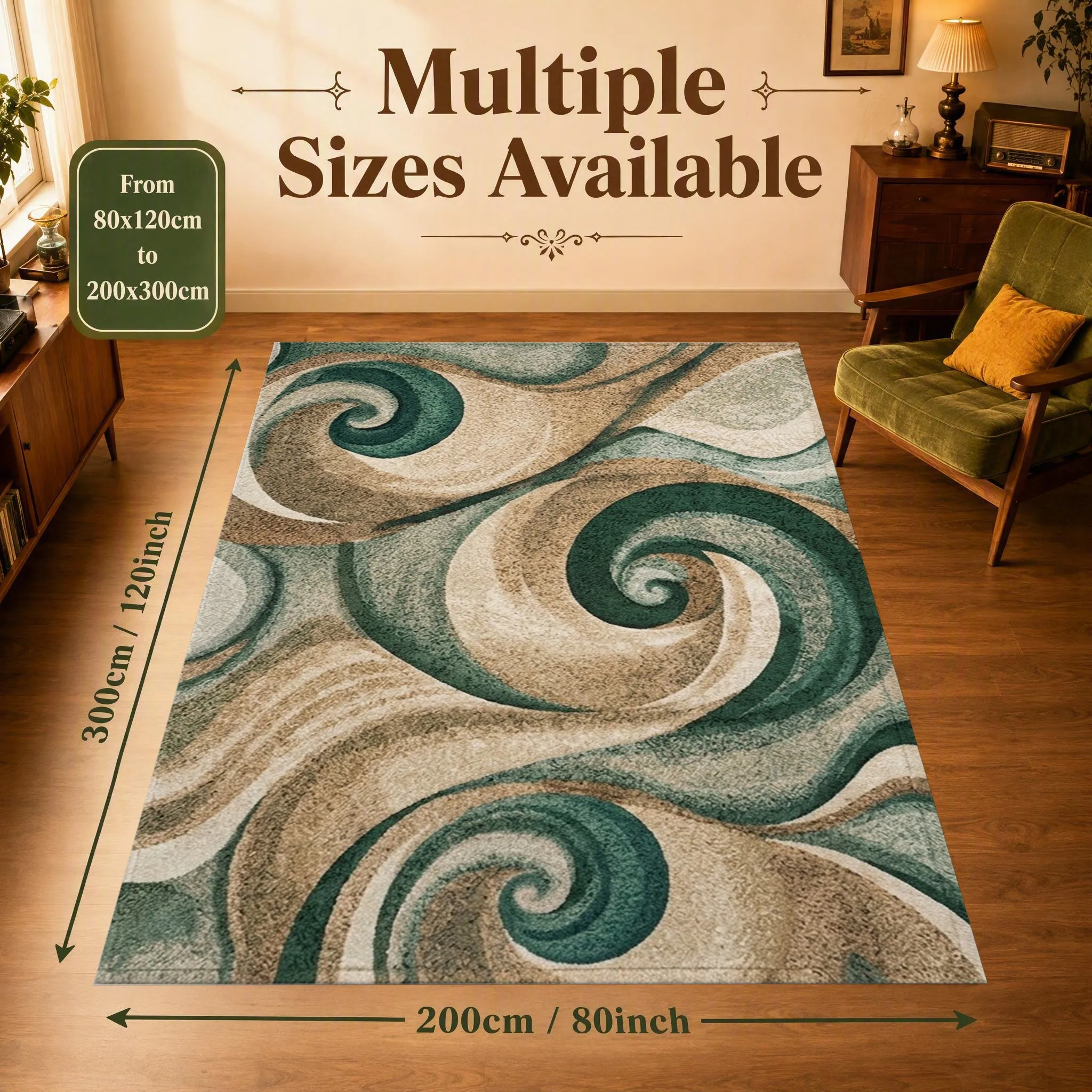 Printed Rug Abstract - Tappeto di grandi dimensioni con motivo