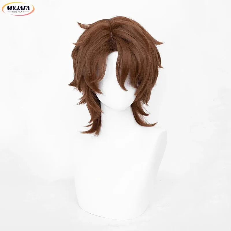 ABC123Gallagher شعر مستعار تأثيري لعبة HSR غالاغر بني داكن قصير مقاومة للحرارة الاصطناعية الشعر أنيمي شعر مستعار للحفلات + Wix ؛ 3,f'6,h.7;j