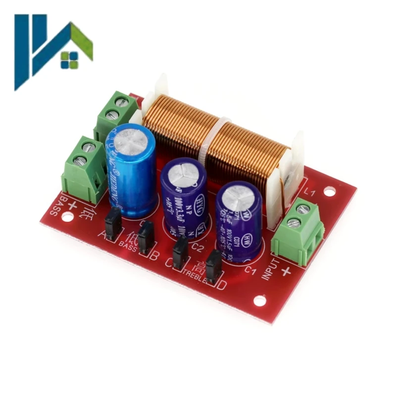 YL-2088 400W 2 Way Speaker Frequency Divider Adjustable Treble Bass Crossover Filter For Full Range Loudspeaker DIY HIFI Speaker