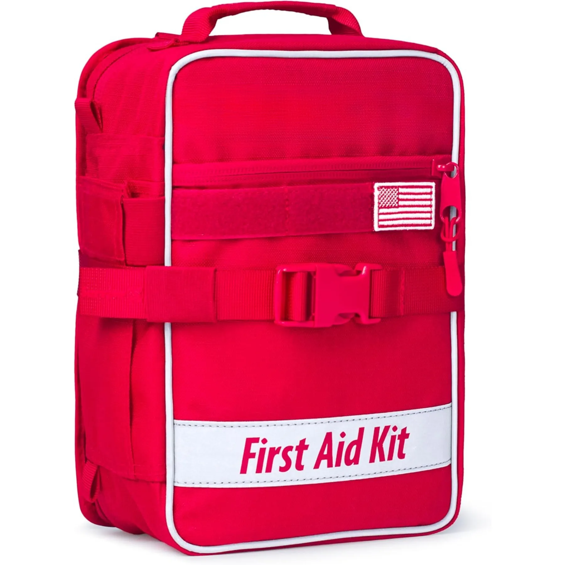 

Large First Aid Kit for Car, Camping, Backpacking and Outdoors - Includes Zip Stitch Wound Closure Strips