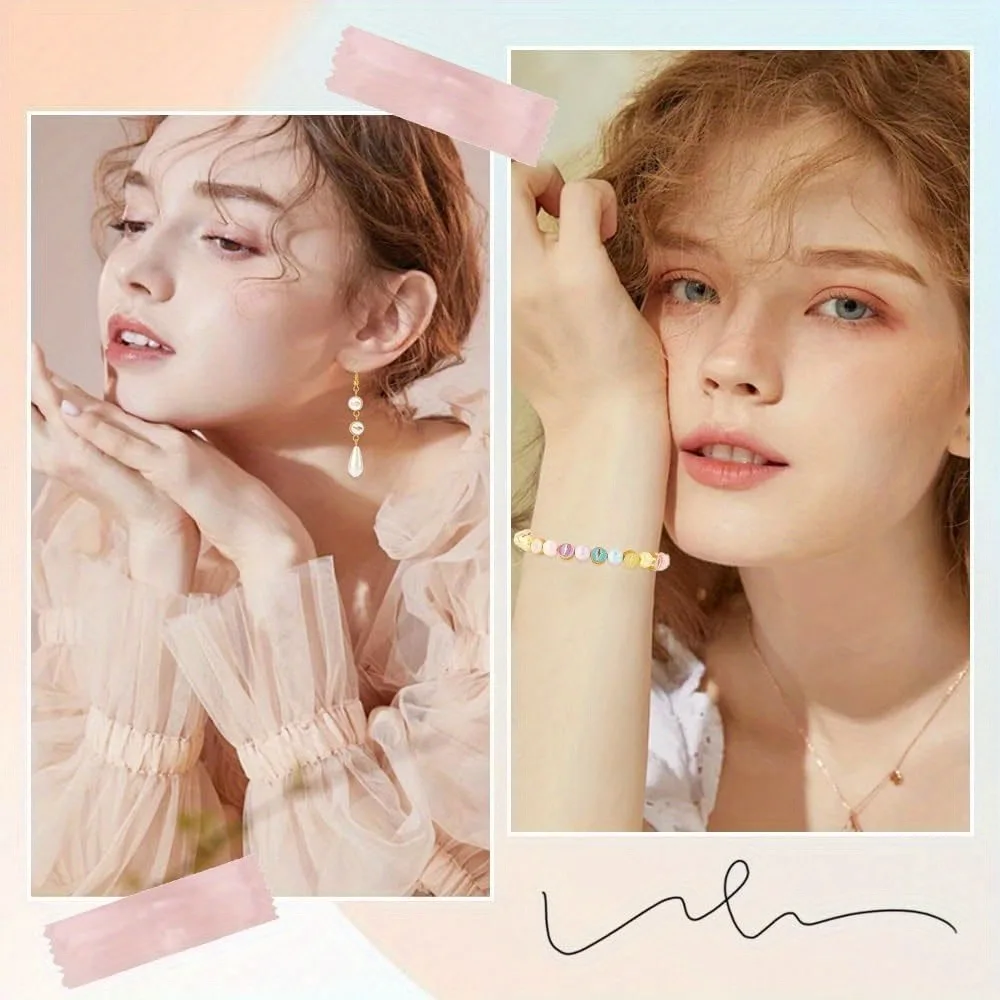 4/16/32 قطعة متعدد الألوان شقة مستديرة البرق نمط الخرز الزخرفية ، أساور يدوية الأقراط ، عيد الحب هالوين اكسسوارات #6