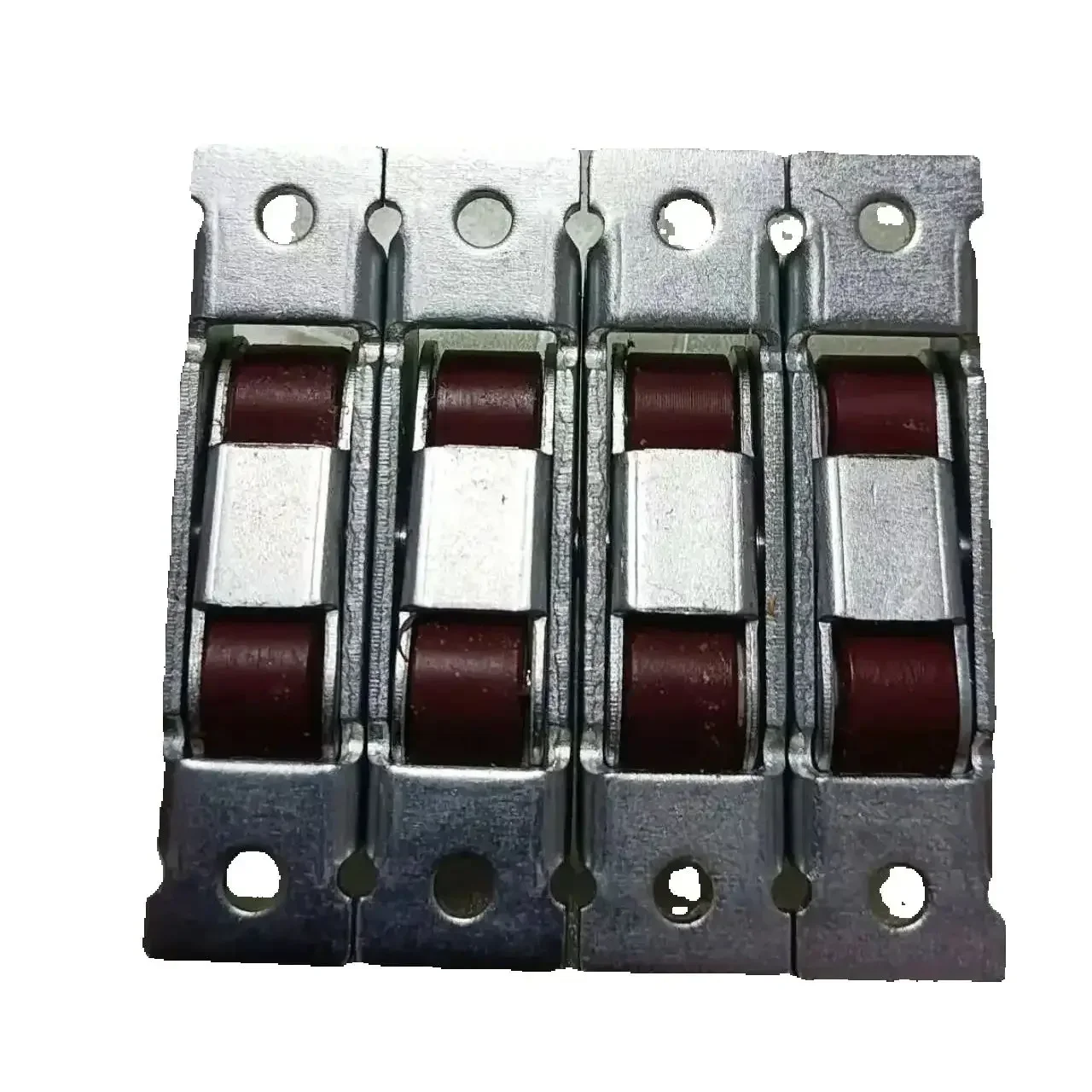 مجموعة أسطوانة باب الفناء المنزلقة مكونة من 4 قطع، مجموعة أسطوانة عجلة تحمل من النايلون المعدني للأبواب والنوافذ الزجاجية