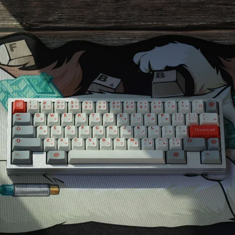 Retro style Japanese Keycaps PBT Cherry Profile custom Keycap Anime Cherry MX Switch Key caps for Crush80 Mechanical Keyboard