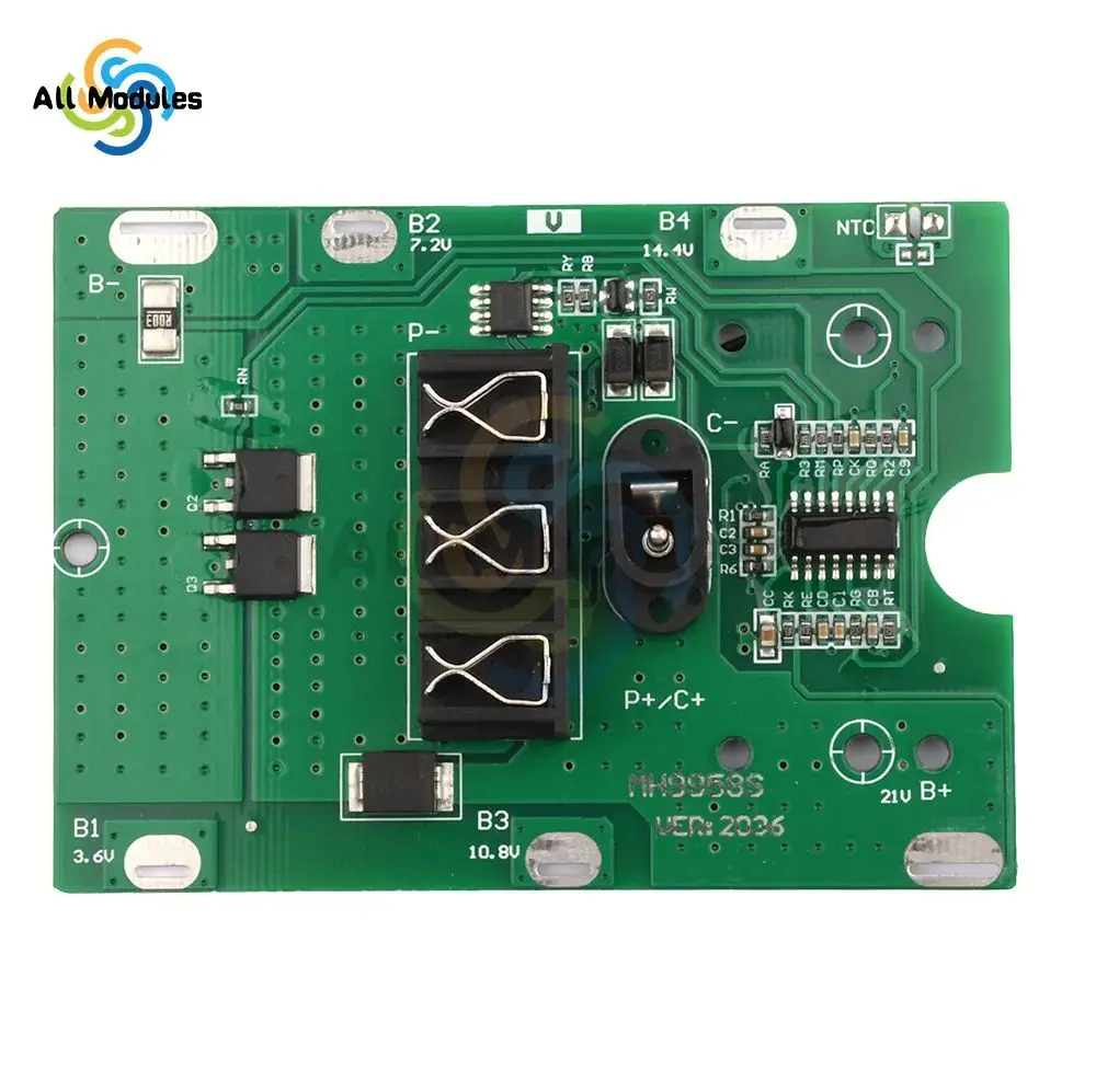 5S 21V 20A Battery Charging Protection Board Lithium Battery Protection Circuit Board BMS Module for Tools Drill Motor