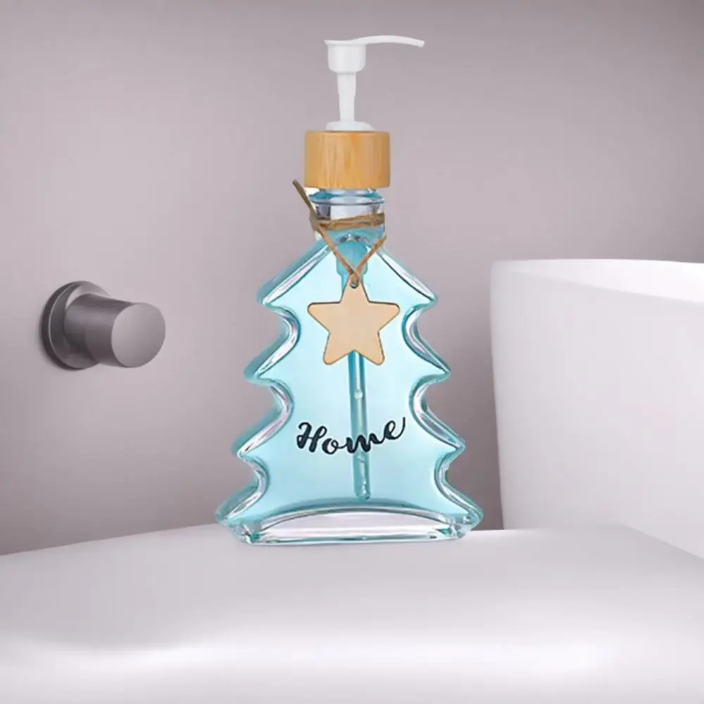 Christmas Tree Soap Dispenser Liquid Soap Dispenser Bathroom Glass Hand Sanitizer Lotion Bottle Household Storage Accessories