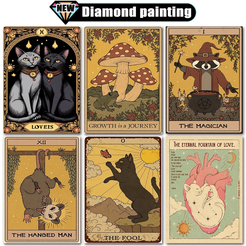 

DIY Diamond Art Painting Cartoon Animal Japanese scenery Raccoon Cat Home Decor Full Square&Round mosaic embroidery Cross stitch