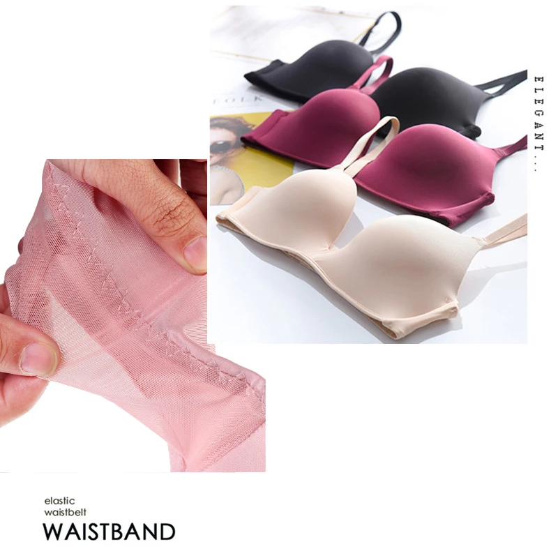 Super Push Up Bra Small Breast Bras For Women Seamless Bra Thin Underwear Solid Color Wireless Bra Sexy Lingerie Female Intimate