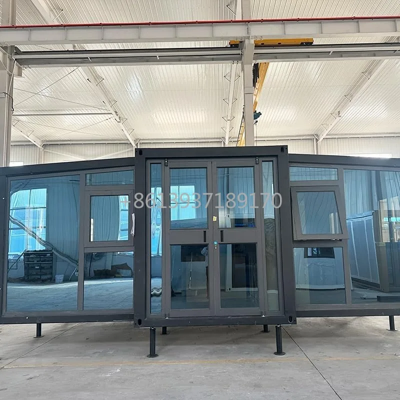 Prefab Tiny Homes Foldable House, Expandable Container House 40Ft Modular Houses to Live in for Adults, 2-3 Bedrooms