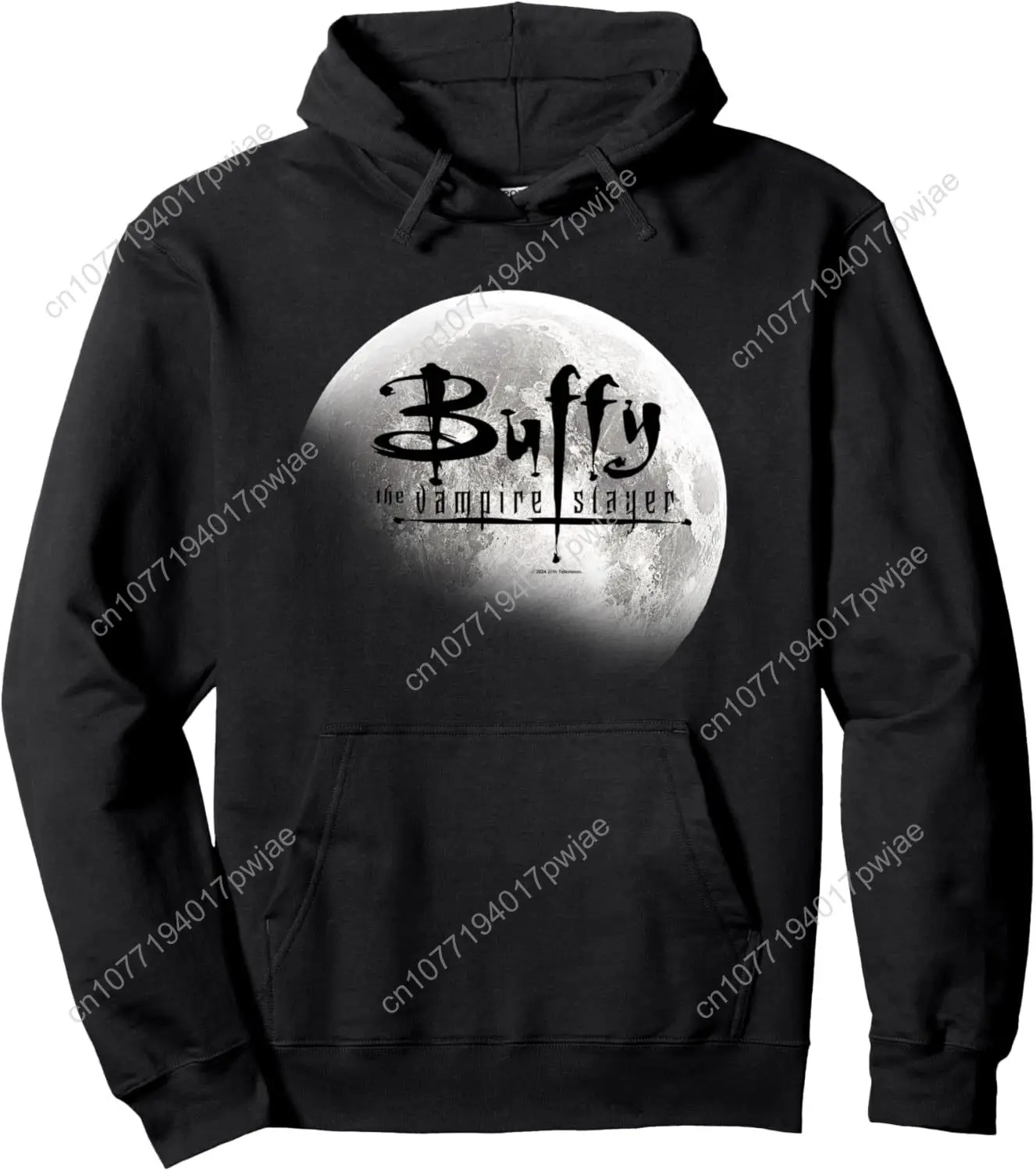 

Buffy The Vampire Slayer Distressed Full Moon Title Logo Pullover Hoodie
