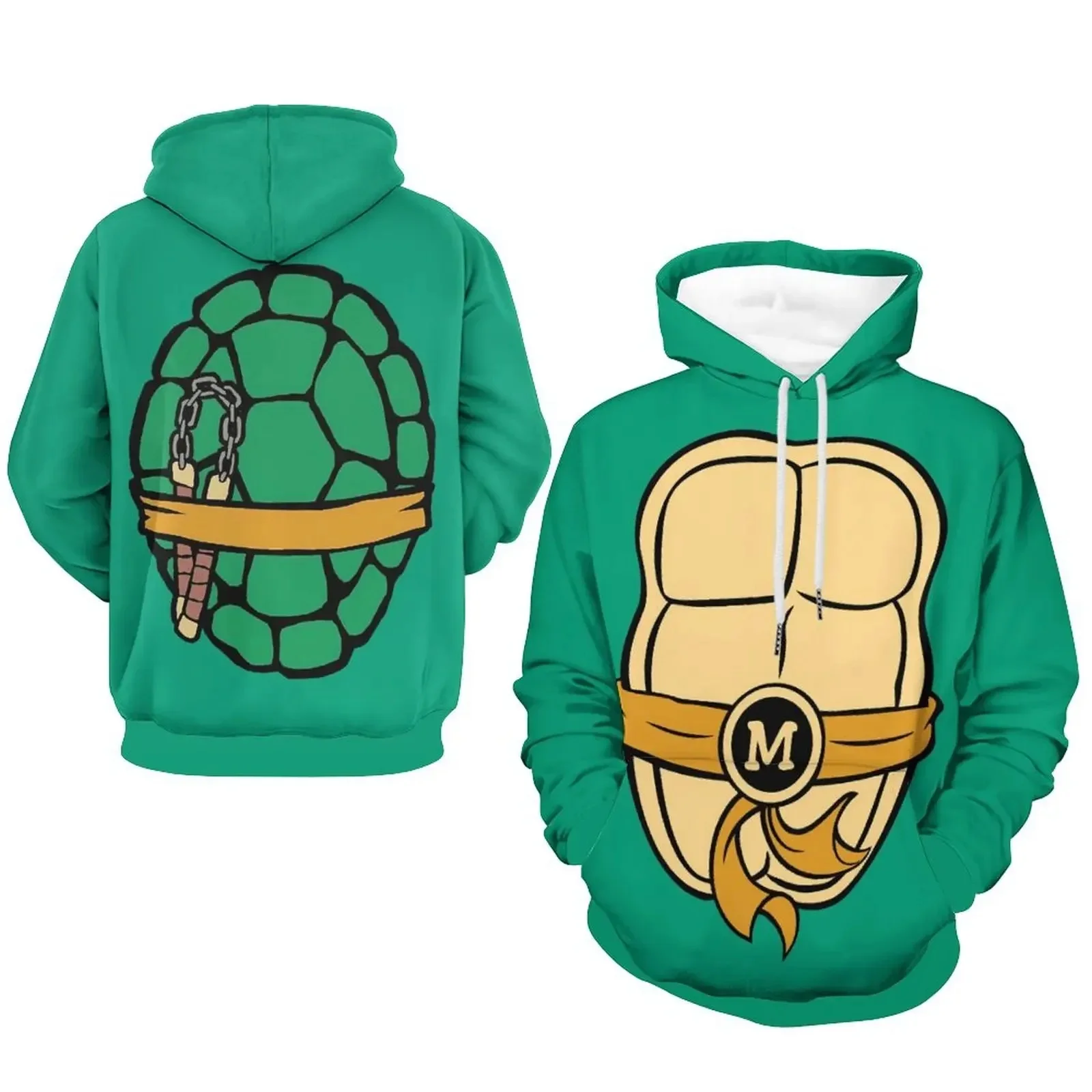 شعبية ثلاثية الأبعاد أنيمي أغطية رأس مطبوعة مضحك تأثيري كم طويل بلايز الشارع Harajuku ملابس الخريف الشتاء بلوزات مقنعين عادية