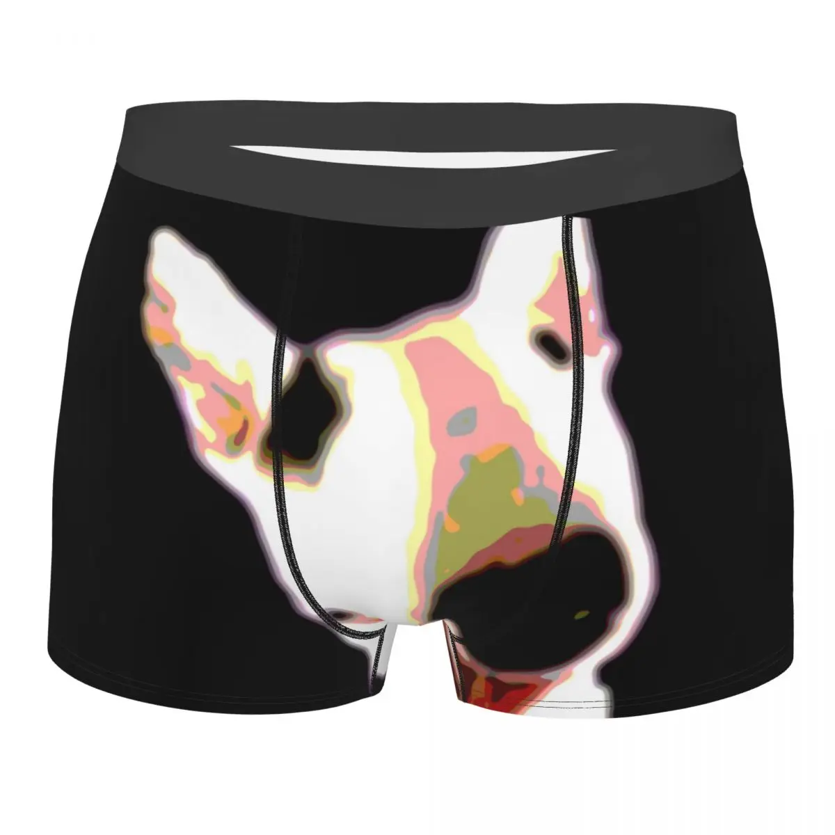 Printed Boxer Bull Terrier Dog Shorts Panties Briefs Man Underwear Mid Waist Underpants for Homme S-XXL