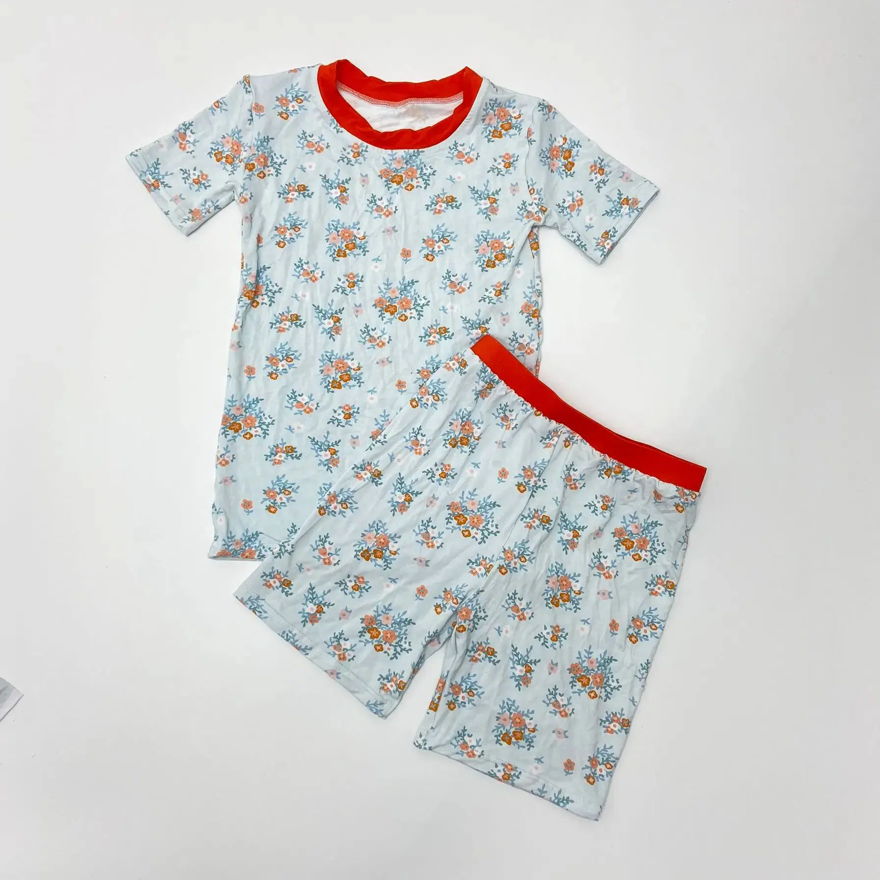 6-7T Boys Girl popular cartoon Cattle Dog Summer Children Clothes T-shirts+ Shorts Sets Casual Short Sleeve shorts sets