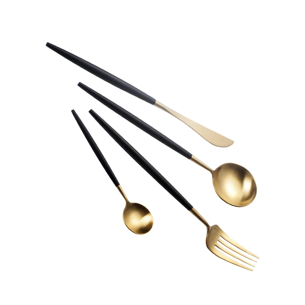 

Pink Stainless Steel Cutlery Set Flatware Mirror Polish Designed for Everyday Use Western Food Tableware Set