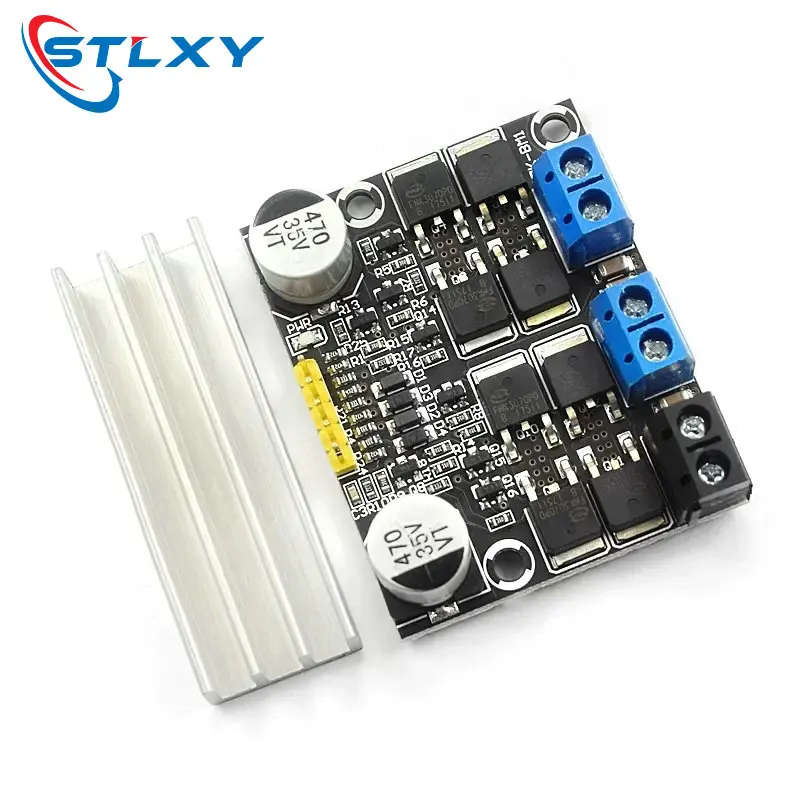 10A dual DC Motor Drive Module Forward and reverse PWM speed regulation dimming 3-18v low voltage high current