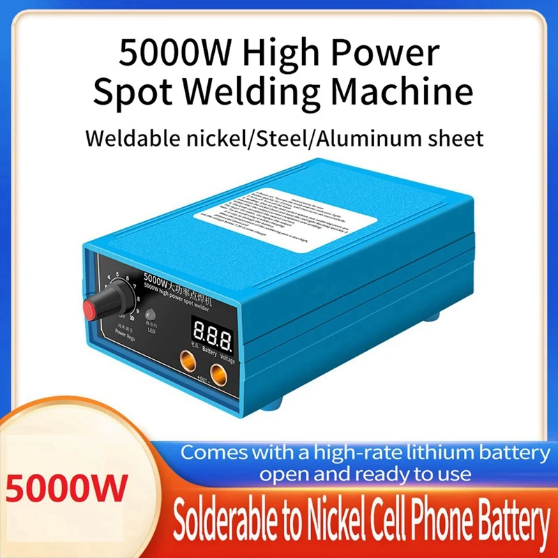 

5000W High Power Handheld Spot Welder Mini Portable 0.28 Inch Display Screen 0-800A Current Spot Welder