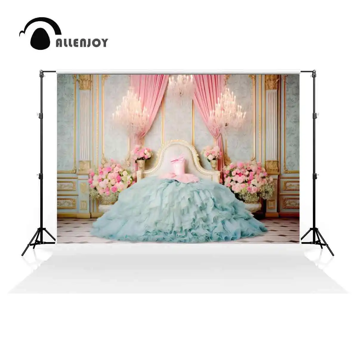 Allenjoy Princess Dress Bedroom Photography Backdrop