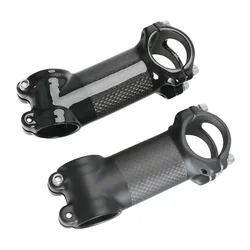 NO LOGO Matte 3k Carbon + Aluminium Bicycle Stem Mountain Road Bike MTB Stem 6 / 17 Degrees Length 60/70/80/90/100/110/120mm