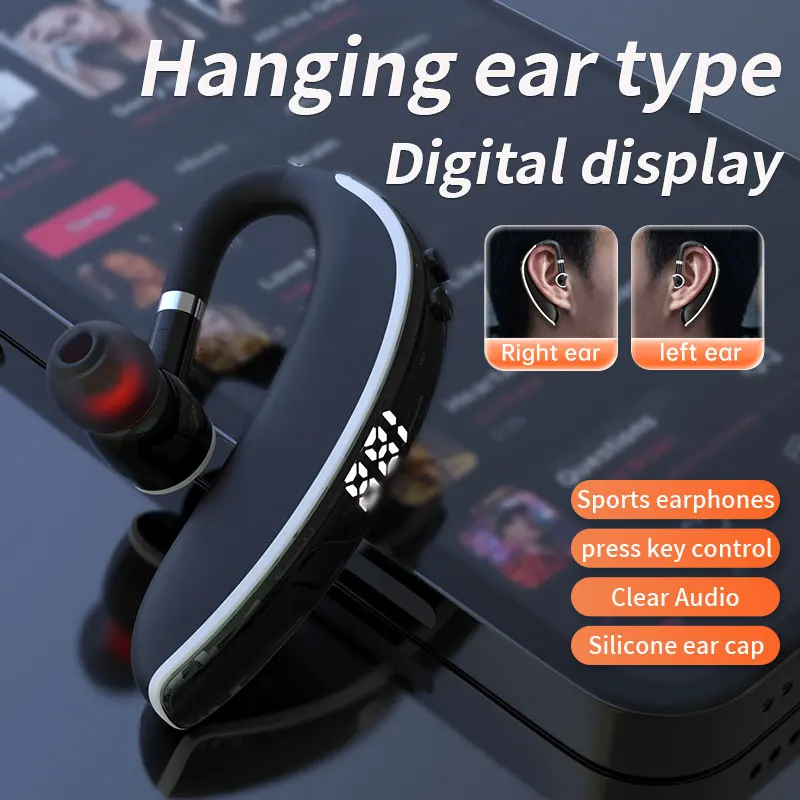 

Wireless Bluetooth Headset 5.3 Earphones Headphone with Dual Mic Hands-free Earbuds CVC8.0 Noise Cancelling Business Headset