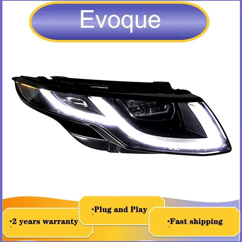 Car Accessories for Range Rover Evoque Head Light 2013-2019 Evoque Head Lamp DRL Turn Signal Low High Beam Projector Lens