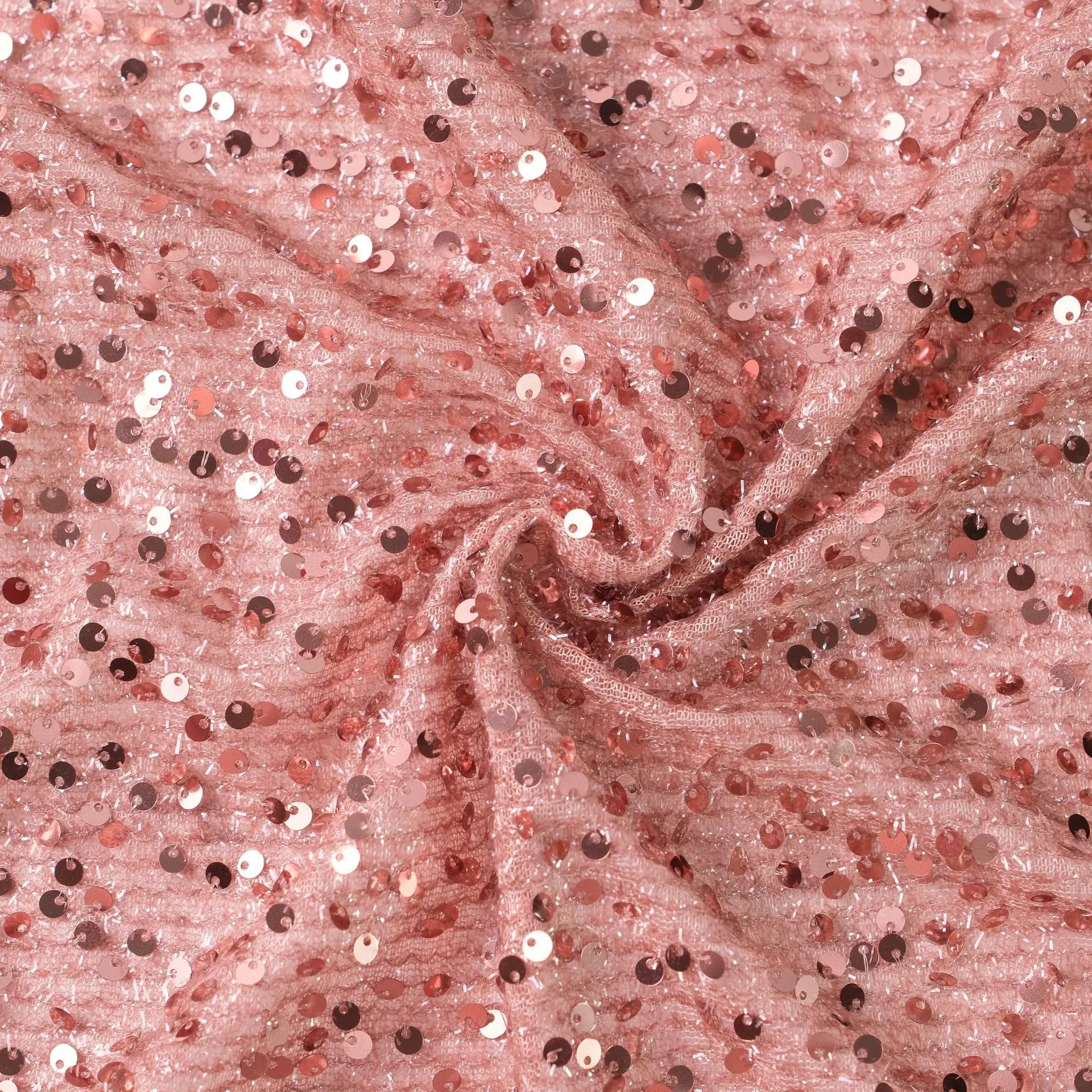 Custom Made 5mm Sequin Centipede Yarn Fabric Evening Dress Soft Lace Material Glitter Net Stage Cloth Velvet Accessories