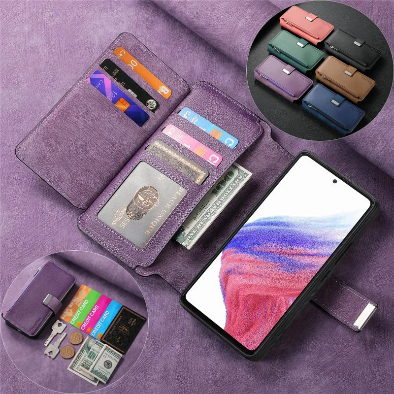 

Removable Magnetic Flip Wallet Phone Case For Xiaomi 14 Pro 13 Ultra 12T 11T Civi3 2 Poco X5 X4 X3 M4 M3 F5 F3 C31 Phone Cover