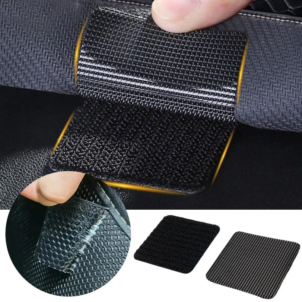 1 Pair Carpet Fixing Stickers Double Faced High Adhesive Car Fixed Anti Mats Home Foot Tapes Patches Carpet Floor A5Y2