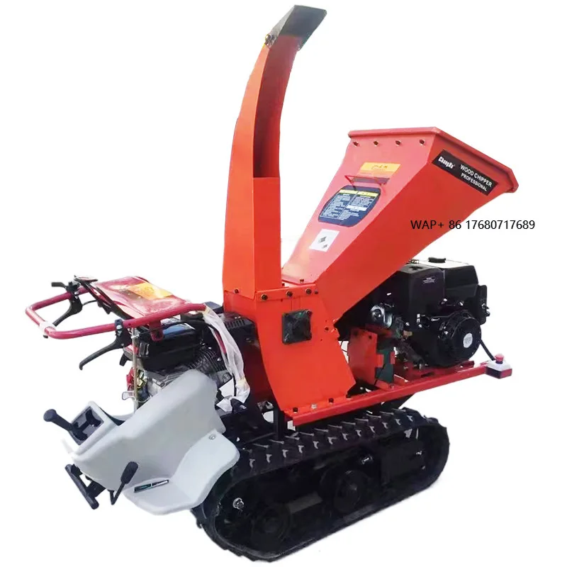Hot Sell Hand Push  Remote Controlled Crawler Self Propelled  Superior Shredding Performance Wood Shredder