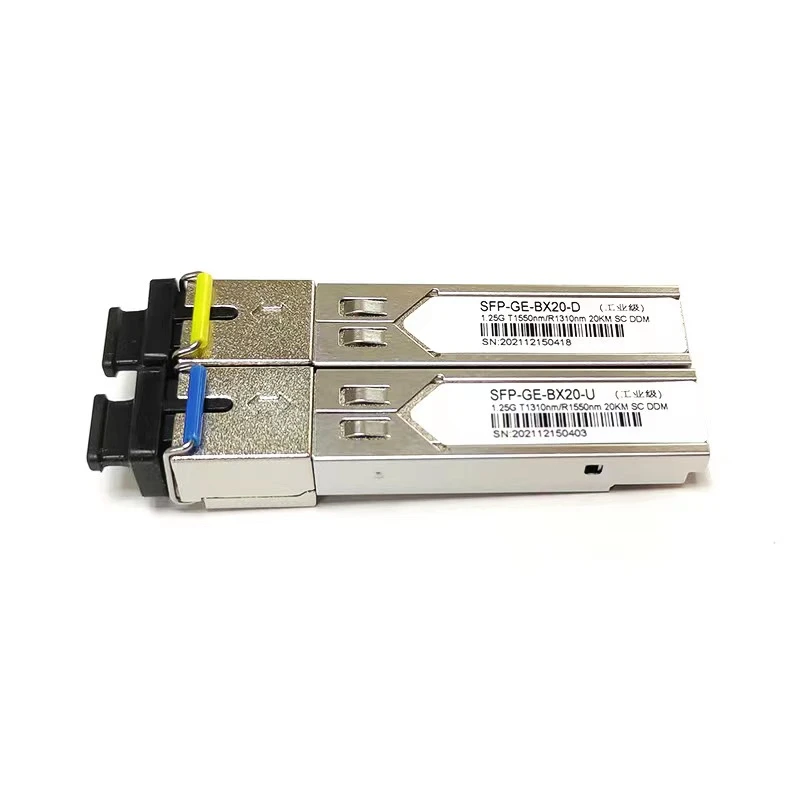 HTOC SFP SC 모듈 1310nm/1550nm 광섬유 트랜시버 기가비트 광섬유 스위치 모듈 1.25G 단일 모드 (20KM)