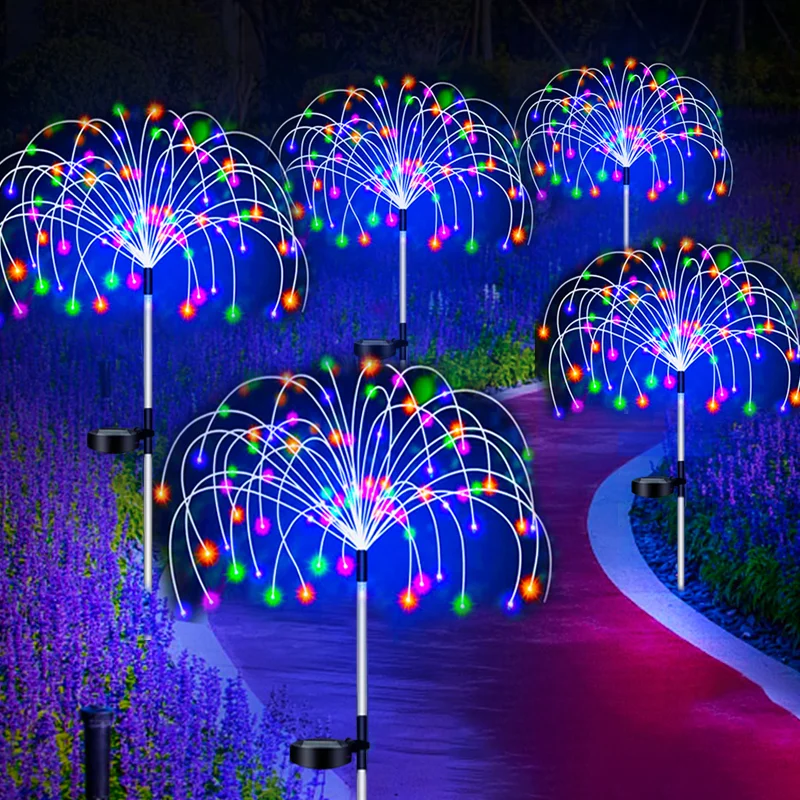 

Outdoor Solar LED Firework Fairy Lights Waterproof Garden Decoration Lawn Pathway Lamp Solar Powered Outdoor Light