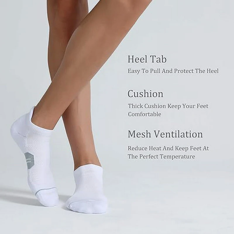 

6 Pairs Of Outdoor Sports Women's Socks Comfortable And Breathable Sports Socks Suitable For Running Hiking Leisure Wear