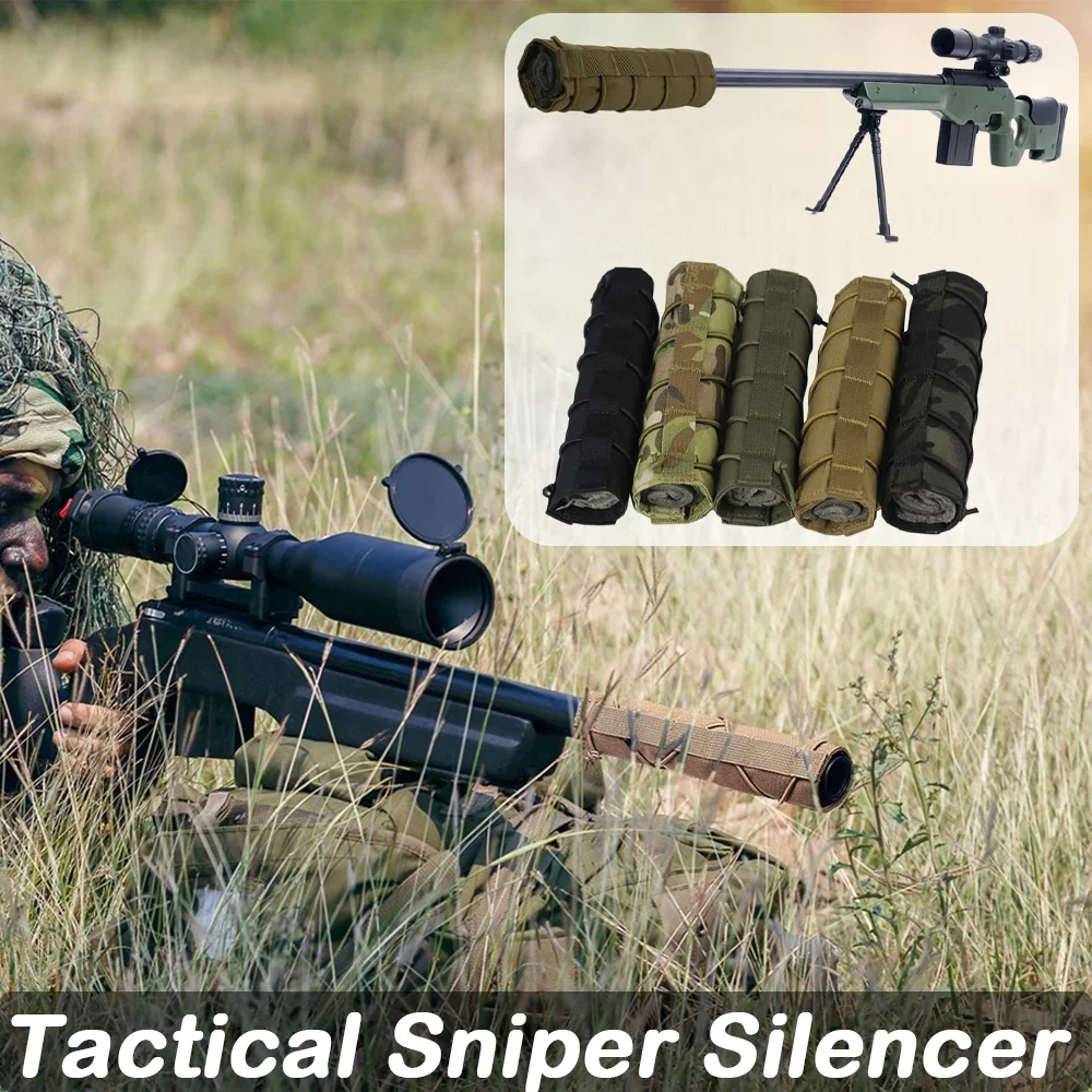 Tactical Suppressor Protective Cover Hunting Holsters Sniper Camouflage Kit Outdoor Shooting Live CS Field Equipment War Game