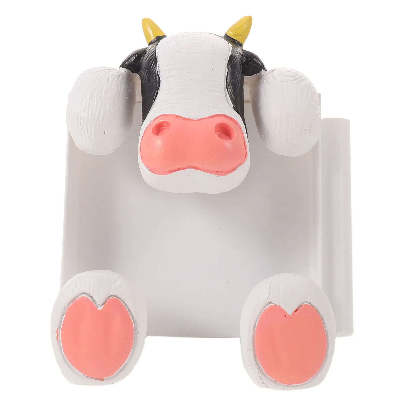 Pop Up Note Dispenser Suction Base Cow Desk Memo Holder for 3x3 Square Adhesive Notes Office Classroom Desktop Organizer
