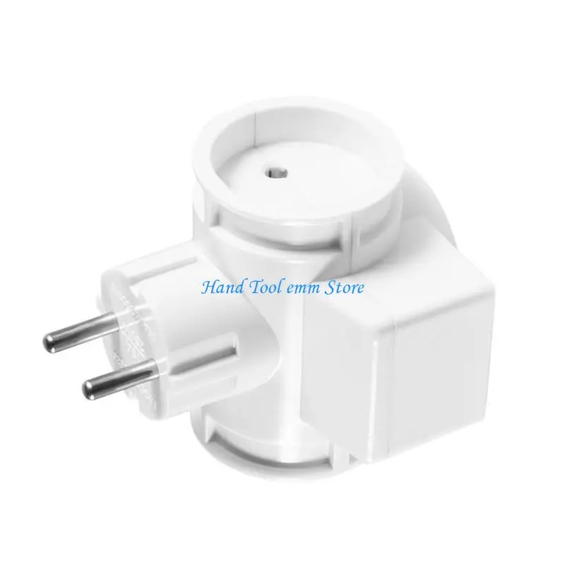 H37F Lightweight EU Plugs Adapter Socket with Overloads Protections Converts Socket into Three 16A 250V Travel Plugs