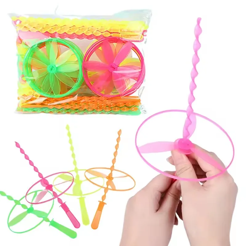 Helicóptero Volador Manual Whirly Bird, Juego Clásico Nostálgico para Exteriores, Regalo para Niños, Recuerdos de Fiesta, Gadget Barato