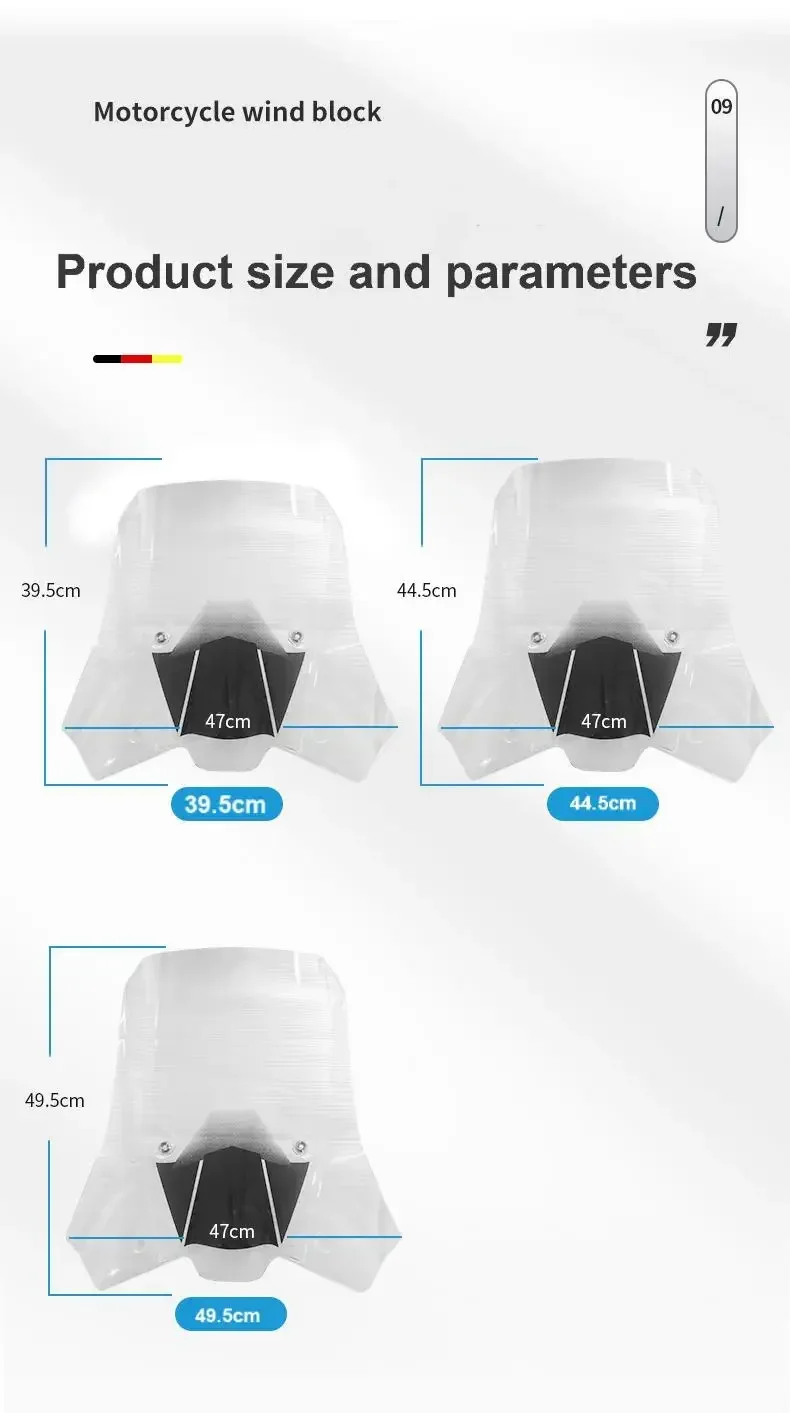 For KTM 2021 2022 1290 ADV S 1290ADV S 1290-ADV S Motorcycle Raised Front Windshield Transparent Windshield Rain Chest Protector