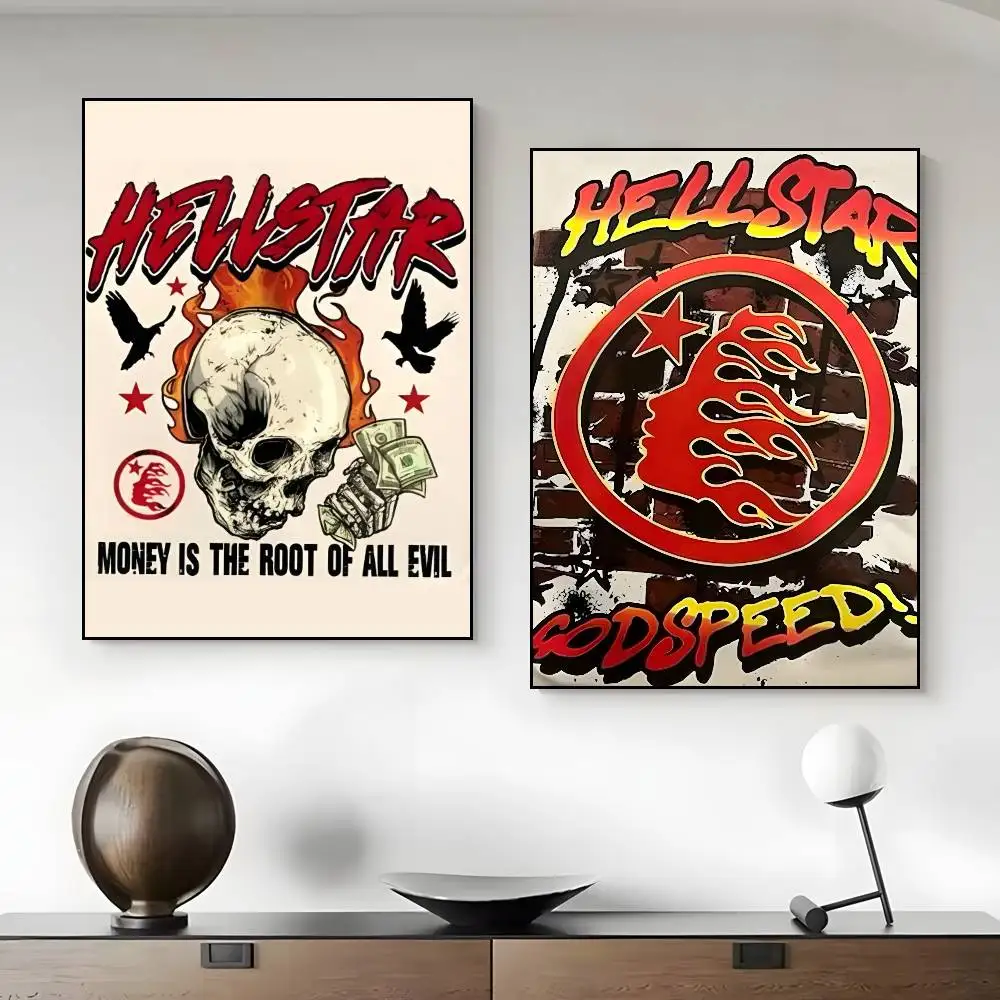 H-HellstarS Fashion Logo poster art HD canvas advanced aesthetic Printing Paper Wall Art for Living Room Home Decor view 4