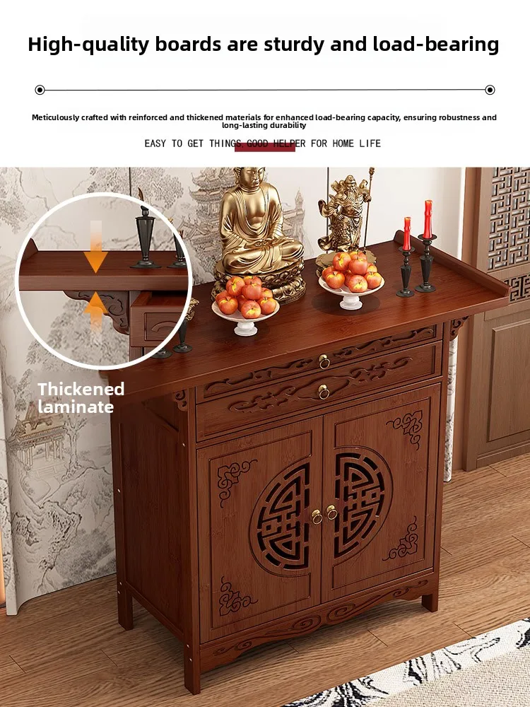 Cz altar incense table for home new chinoiserie incense buddha statue altar table non-solid wood god