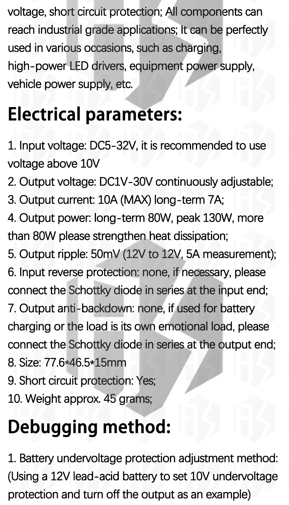Modulo Regolatore LTC3780 DC 5-32V A 1-30V 10A - Step Up/Down Automatico, Con Protezione Da Cortocircuito, Per Batterie E Pannelli Solari