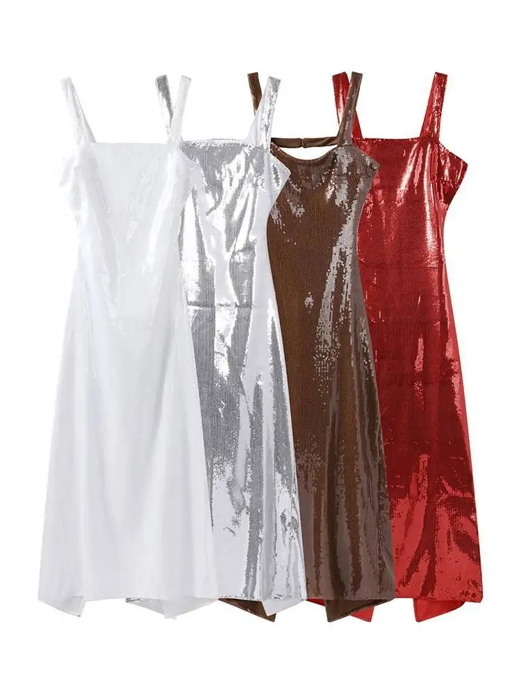 Sexy Square Neck Sling Long Dress Women Slim Sleeveless Backless Hollow Out Maxi Dresses 2025 Lady Party Christmas Gowns HRU2