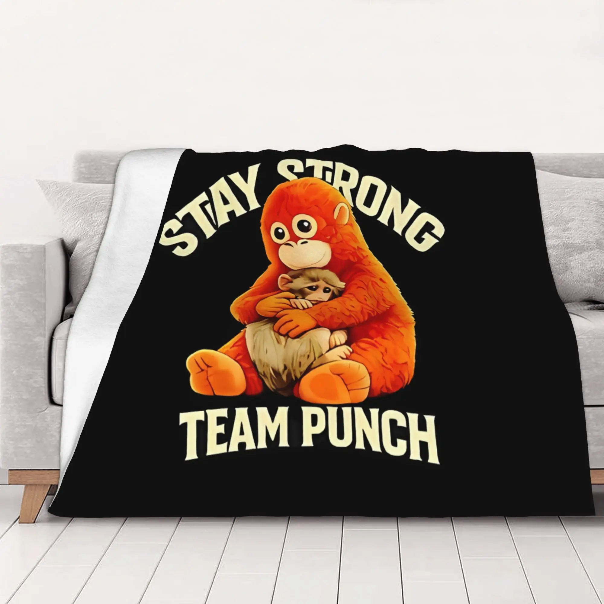 1PC home Cute Room Decor Punch Monkey Blanket Throw Blanket Cute monkey hugging plush Novelty Warm Blanket All Season
