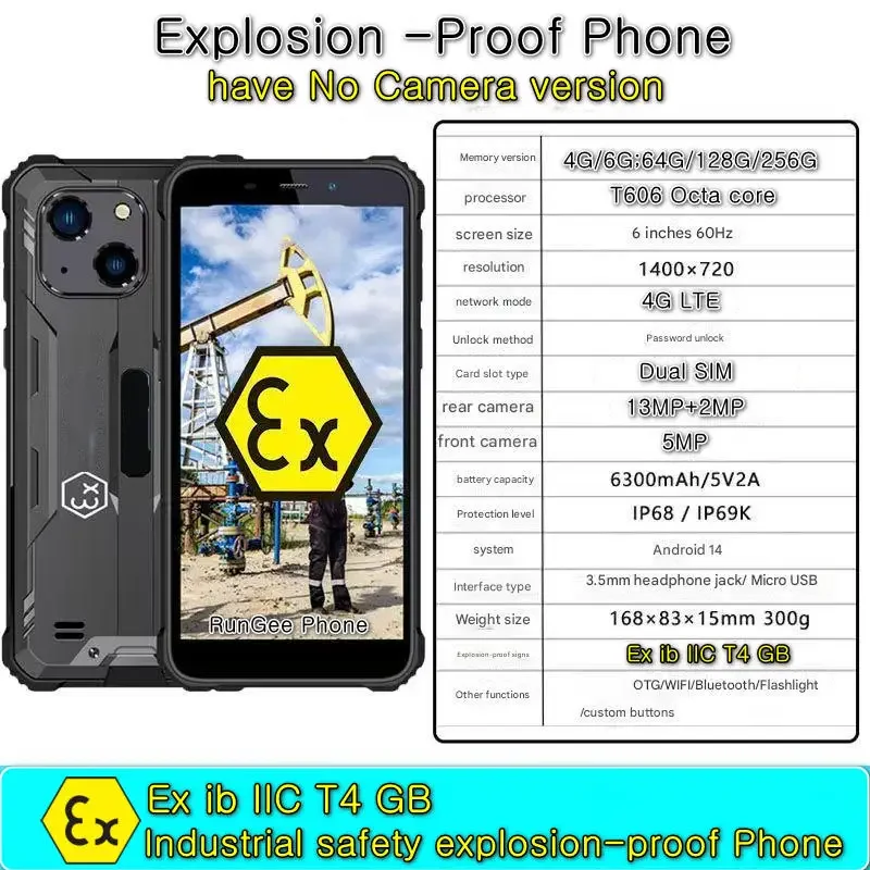 Explosion proof RunGee C6 Phone Rugged Smartphone 5.93