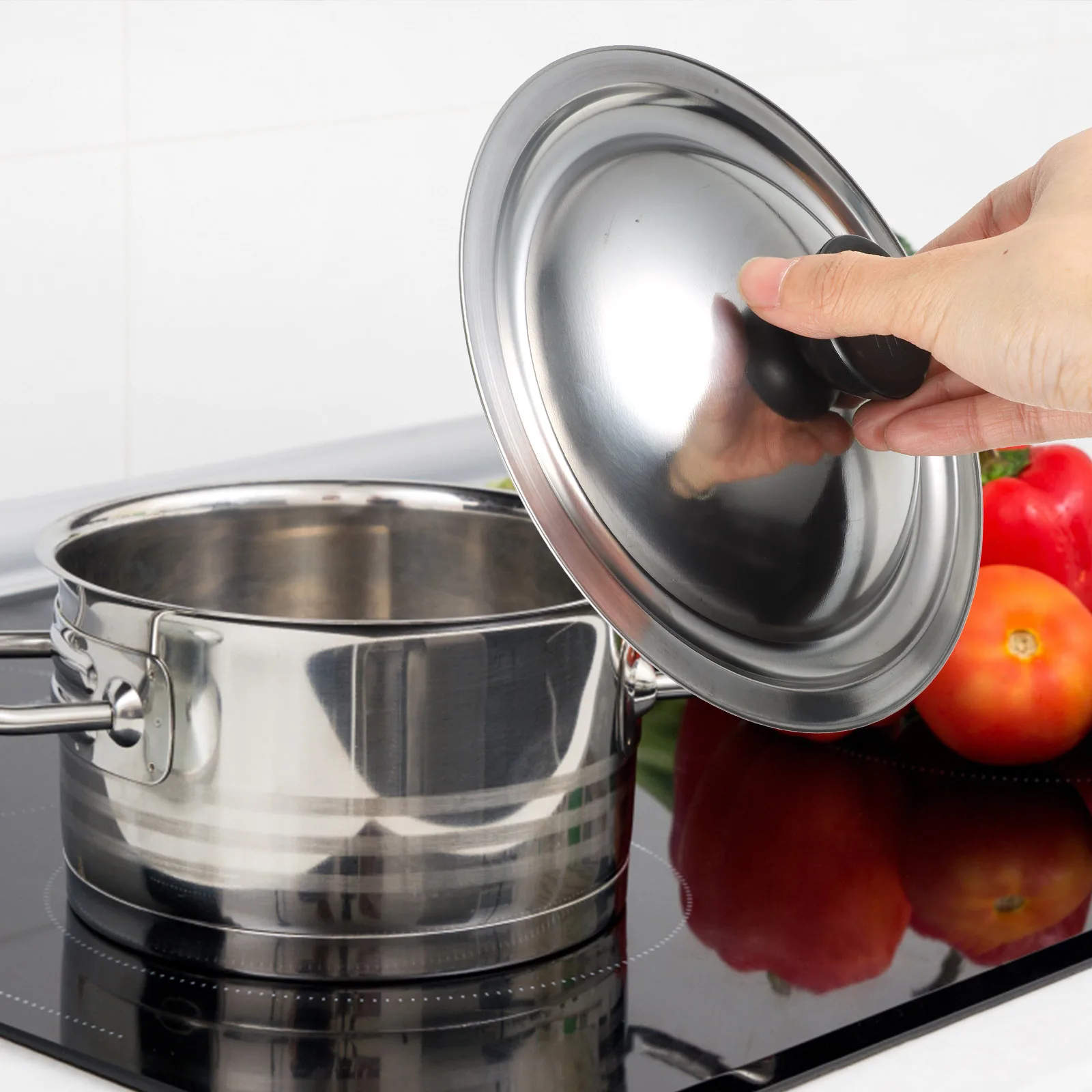 

Universal Multipurpose Metal Pot Lid Pan Cover Replacement Lid for Oil Pot Grease Jar Grease Jar Lids Lids Kitchen Supplies