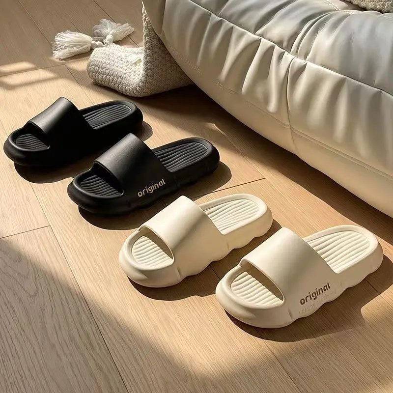 Couple stepping on shit feeling or slippers summer wear home home non-slip men's soft bottom outdoor thick bottom cool slippers